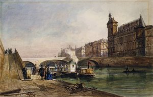 Nad Sekwaną, Paryż, autorstwa Georges Francois Guiaud