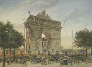 Pogrzeb Victora Hugo (1802-85) 1885 autorstwa Georges Francois Guiaud