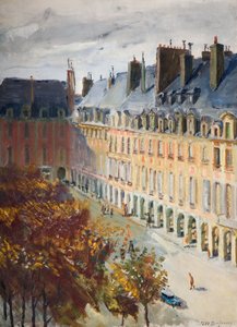 Place Des Vosges, 1928. autorstwa Georges Leon Dufrenoy
