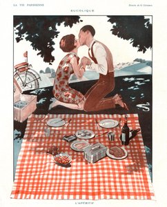 „Bukoliczny”, ilustracja z „La Vie Parisienne” autorstwa Georges Leonnec
