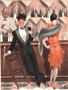 Przednia okładka „Le Sourire” (litografia kolorowa) autorstwa Georges Leonnec