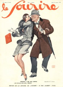 Przednia okładka „Le Sourire”, styczeń 1930 (litografia kolorowa)