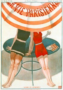 Kochankowie trzymający się za ręce, ilustracja z "La Vie Parisienne"