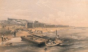 „Twierdza Yenikale patrząca w stronę Morza Azof”, 1856 autorstwa Georges McCulloch