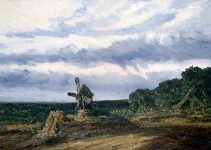 Pejzaż z młynem, c1783-1843 autorstwa Georges Michel