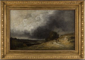 Stado podczas burzy, między 1796 a 1843 r. (olej) autorstwa Georges Michel