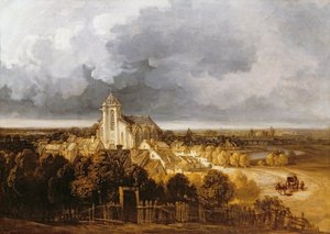 Widok na Meaux (olej na płótnie) autorstwa Georges Michel