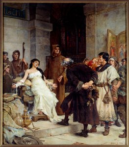 Stygmat w średniowieczu Obraz Georgesa Moreau de Tours (1848-1901) 1885 Nd. 2,6x3 m Musee des Beaux Arts Nantes