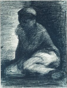Przyczajony młody mężczyzna, ok. 1882 r. autorstwa Georges Pierre Seurat
