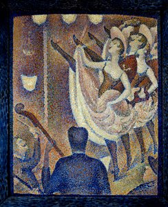 Studiuj dla chahut Danceuses de chahut, tańcz skandal, formę taneczną, która pojawiła się w tym samym czasie co francuski Cancan, około 1830 roku na Montparnasse. Obraz Georgesa Seurata (1859-1891) 1889 Buffalo. Albright Knox Art Gallery - Studium dla Le C autorstwa Georges Pierre Seurat