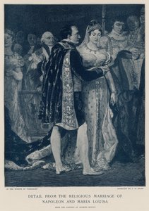 Fragment ślubu religijnego Napoleona i Marii Louisa