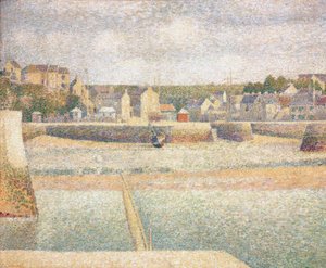 Zewnętrzny port Porten-Bessin podczas odpływu autorstwa Georges Seurat