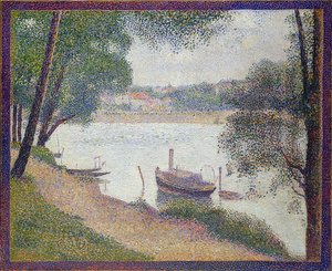 Szara pogoda, Grande Jatte. Około 1886-88 autorstwa Georges Seurat