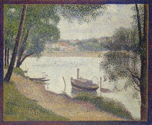 Szara pogoda, Grande Jatte autorstwa Georges Seurat