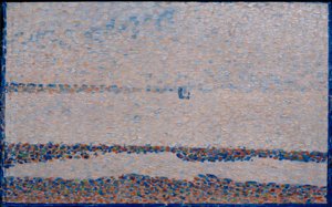 La Plage, łódź w Gravelines (Strand bei Gravelines) autorstwa Georges Seurat