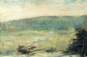 Krajobraz w Saint-Ouen, 1878-79 (Olej na drewnie) autorstwa Georges Seurat
