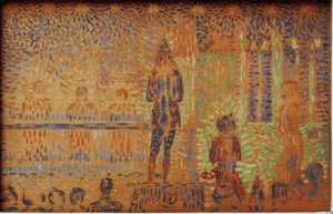 Parade de cirque - parada cyrkowa autorstwa Georges Seurat
