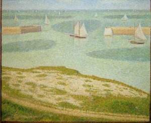 Port-en-Bessin, wejście do portu zewnętrznego autorstwa Georges Seurat