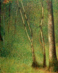 Zarośla w Pontaubert (Wald w Pontaubert) autorstwa Georges Seurat