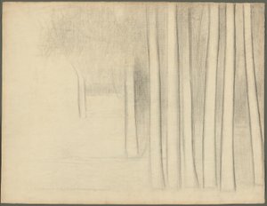 Pnie drzew (studium dla La Grande Jatte) autorstwa Georges Seurat