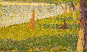Kobiety na brzegu rzeki, studium dla La Grande Jatte, ok. 1885-86 autorstwa Georges Seurat