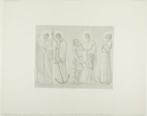 Legendarni święci Francji (fryz środkowy) autorstwa Georges William Thornley