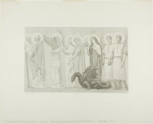Życie duszpasterskie świętej Genowefy (prawy panel) autorstwa Georges William Thornley