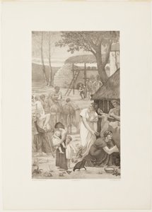 Życie duszpasterskie świętej Genowefy (prawy panel) autorstwa Georges William Thornley