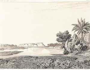 Irak, widok Babilonu, rysunek F, Thomas z ryciny Georgesa Perrota (1832-1914) i Charlesa Chipieza (1835-1901), Histoire de l