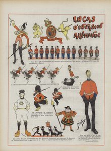 W przypadku inwazji niemieckiej. Ilustracja do Le Rire autorstwa Georges d 1878 1937 Ostoya