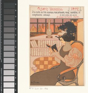 Życzenie noworoczne od Octave Uzanne na rok 1897 autorstwa Georges de Feure