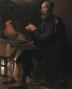 Francuski: Les larmes de Saint-Pierre Saint Peter Repentant autorstwa Georges de La Tour