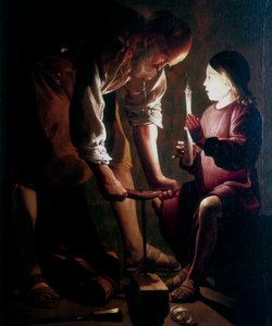 Św. Józef Cieśla, ok. 1640 autorstwa Georges de La Tour