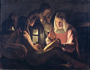 Św. Sebastian pod opieką św. Ireny i świętych kobiet autorstwa Georges de La Tour