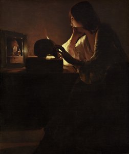 Skruszona Magdalena, ok. 1930 16351640. autorstwa Georges de La Tour
