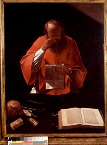 Reprezentacja św. Hieronima czytająca Obraz Georgesa de la Tour autorstwa Georges de La Tour
