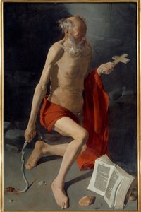 Święty Hieronim. Obraz Georgesa De La Toura (1593-1652) autorstwa Georges de La Tour
