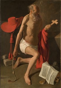 Pokutnik św. Hieronima (olej na płótnie) autorstwa Georges de La Tour