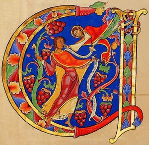 Bóg zwracający się do Jeremiasza, Biblia Winchester, 1160-75 (22797800517)
