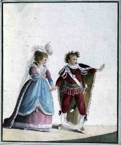 John Edwin (1749-90) i Sarah Siddons (1755-1831) (akwarela na papierze) autorstwa Georgiana Jane Keate