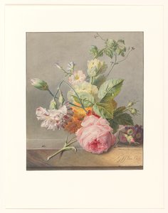 Kwiatowa martwa natura kompozycja kwiatowa autorstwa Georgius Jacobus Johannes van Os