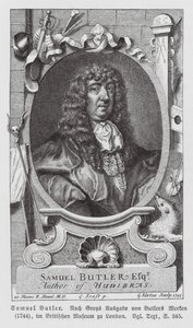 Samuel Butler, angielski poeta (rycina) autorstwa Gerard (after) Soest