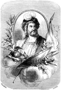 Pierre Terrail de Bayard, francuski żołnierz XVI wieku, 1882-1884. autorstwa Gerard