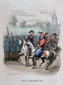 „Przegląd wojskowy z Ibrahimem Pacha, Champ de Mars, Paryż”, c1846 1847 autorstwa Gerard Corbiau