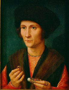 Złotnik, być może Jacques Cnoop, teść Gerarda Davida ... (olej na drewnie dębowym) autorstwa Gerard David
