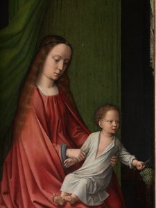 Fragment zewnętrznej tablicy chrztu Chrystusa, ok. 1502-08 (olej na desce) autorstwa Gerard David