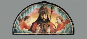 Dieu Pere benissant - Bóg Ojciec dający ... autorstwa Gerard David