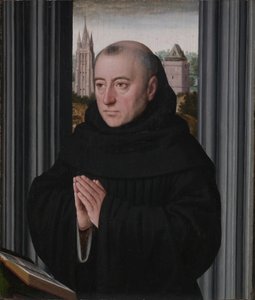 Portret mnicha, początek XV wieku (olej na drewnie) autorstwa Gerard David