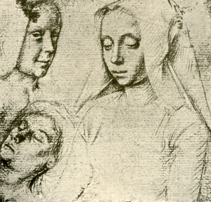 Trzy Głowy Kobiece, koniec XV-początek XVI wieku, 1908. autorstwa Gerard David
