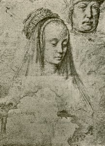Młoda kobieta w nakryciu głowy, 1497-1498, 1908. autorstwa Gerard David